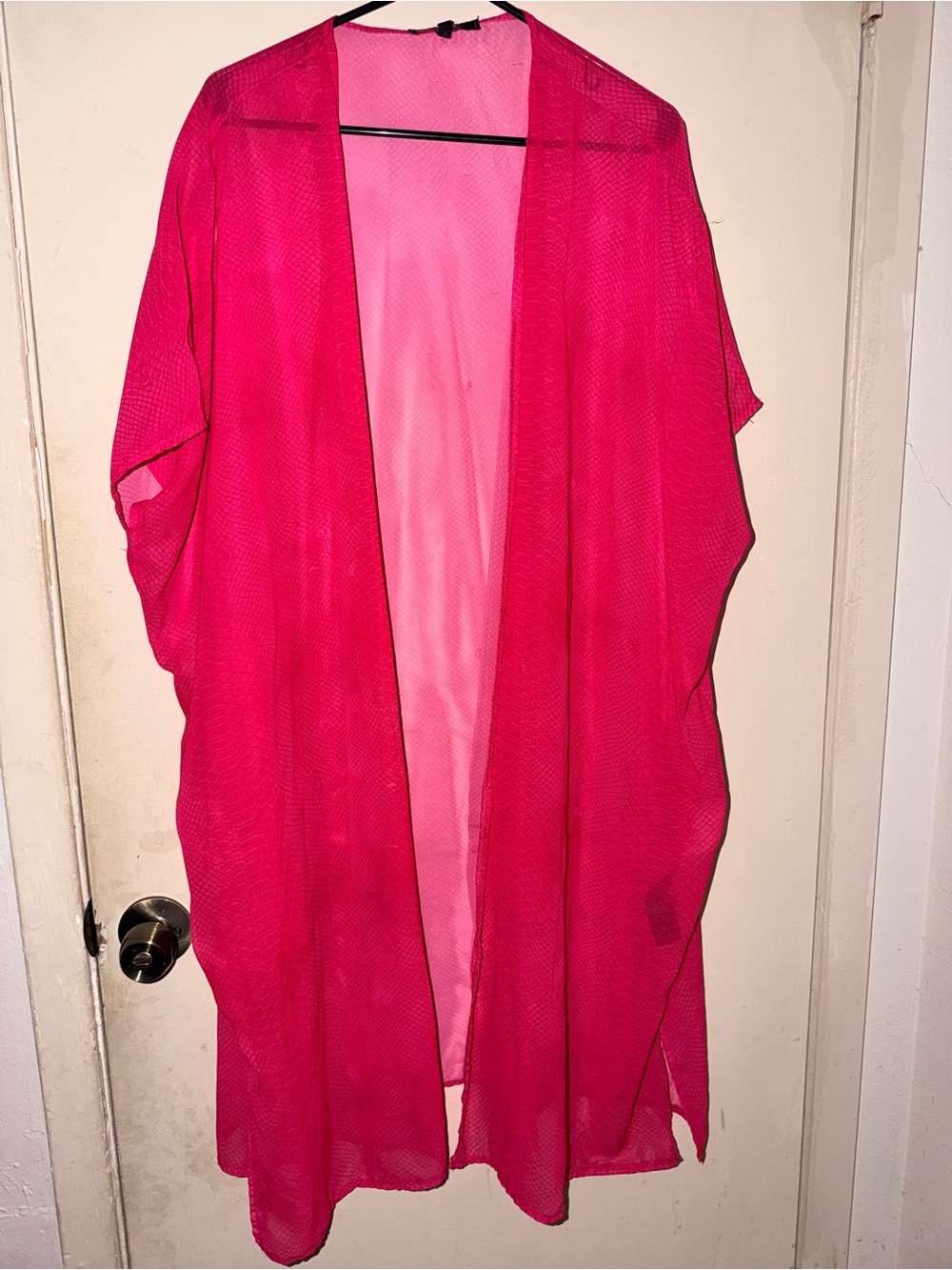 Lucky Brand Open-Front Kimono in Hot Pink